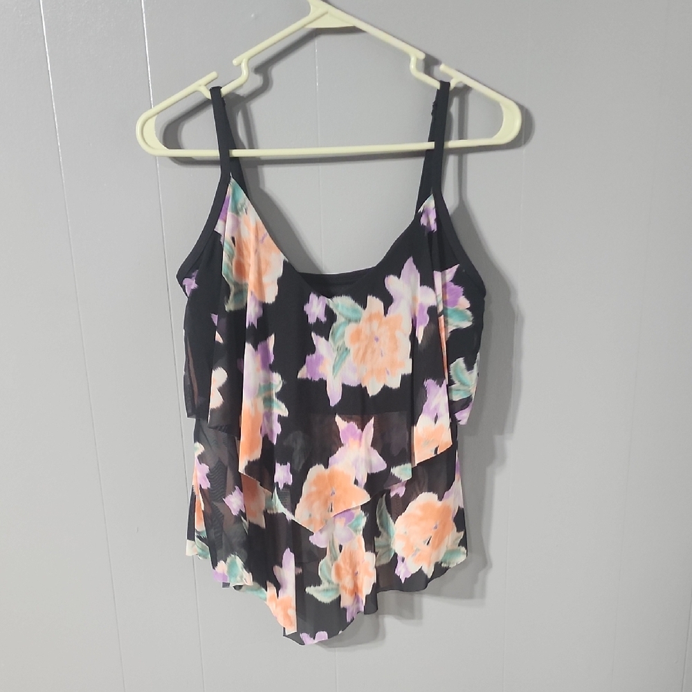 Beach House Black Floral Camisole